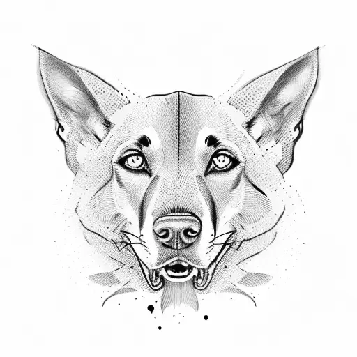 malinois tattoo design idea