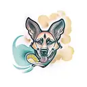 malinois tattoo design idea