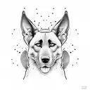 malinois tattoo design idea