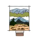 Mountain Scene tattoo design idea