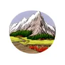 Mountain Scene tattoo design idea