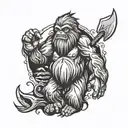 sasquatch tattoo design idea