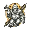 sasquatch tattoo design idea
