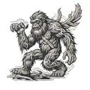 sasquatch tattoo design idea