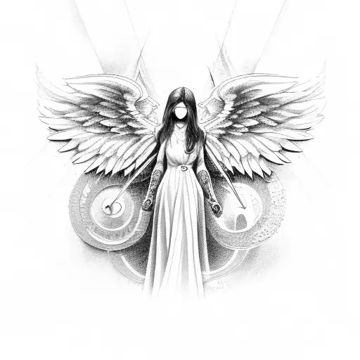 angels lie to keep control tattoo design idea