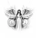 angels lie to keep control tattoo design idea