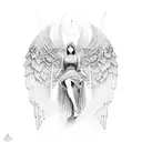 angels lie to keep control tattoo design idea