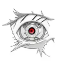 naruto itachi with sharingan tattoo design idea