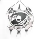 naruto itachi with sharingan tattoo design idea