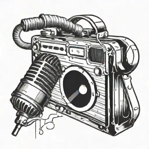 Incorporate prison bars and a microphone to represent your love for rap music while adding the number 857 as a hidden detail tattoo design idea