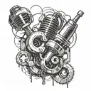 A graffiti-inspired design featuring a microphone and handcuffs intertwined, symbolizing the love for music and the gangster lifestyle tattoo design idea