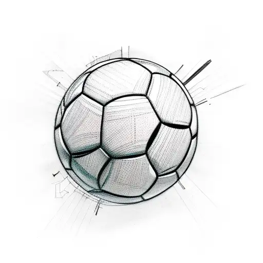 A sketch style tattoo of a baby kicking a soccer ball tattoo design idea