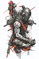 Cyber ​​Ninjas tattoo design idea