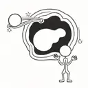 moon back uranus tattoo design idea