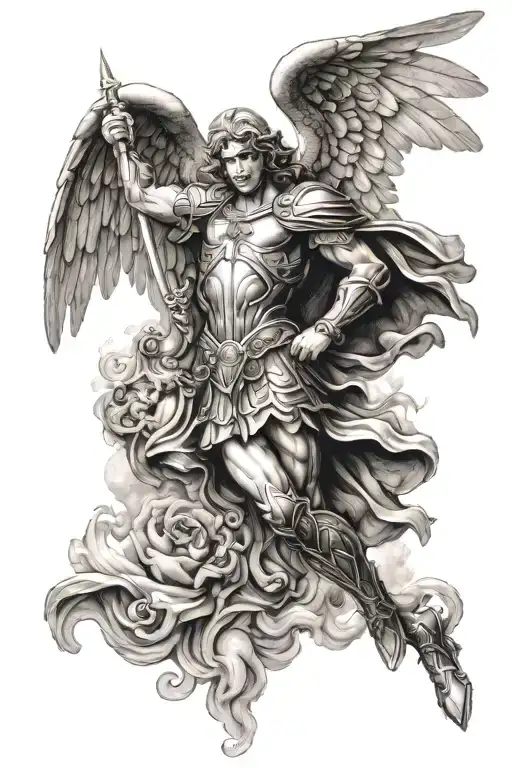 St Michael the Archangel tattoo design idea