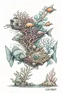crap reef tattoo design idea