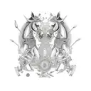 pharoahs horses tattoo design idea