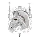 pharoahs horses tattoo design idea