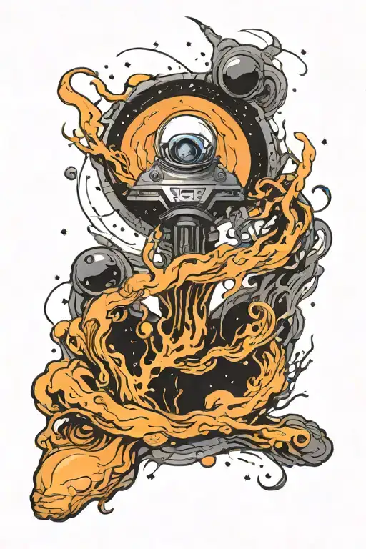 Interstellar black hole tattoo design idea