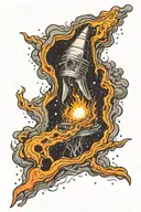 Interstellar black hole tattoo design idea