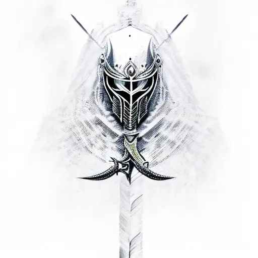 Artorias, Dark Souls, sword, knight tattoo design idea