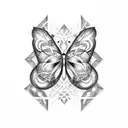 Butterfly cage tattoo design idea
