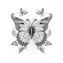 Butterfly cage tattoo design idea