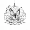Butterfly cage tattoo design idea