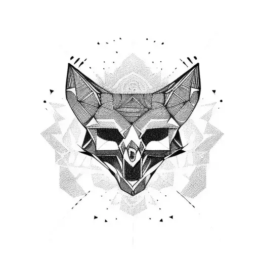 fox skull tattoo design idea
