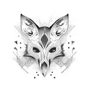 fox skull tattoo design idea