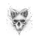 fox skull tattoo design idea