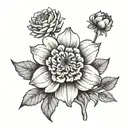 marigold simplify tattoo design idea