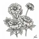 marigold simplify tattoo design idea