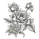 marigold simplify tattoo design idea