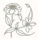 marigold simplify  tattoo design idea