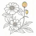 marigold simplify  tattoo design idea