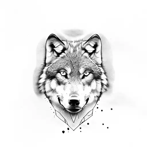 Black and Grey "Wolf Paw Print" Tattoo Idea - BlackInk AI