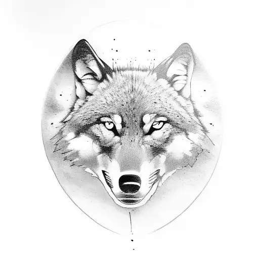 Black and Grey "Wolf Paw Print" Tattoo Idea - BlackInk AI