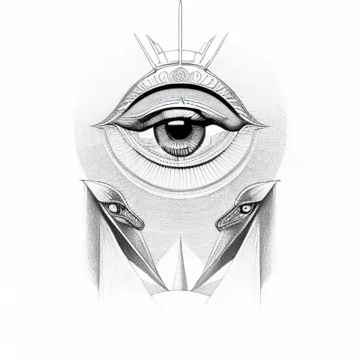 Eye of Ra tattoo design idea
