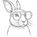 a rabbit wearing sunglasses tattoo design idea