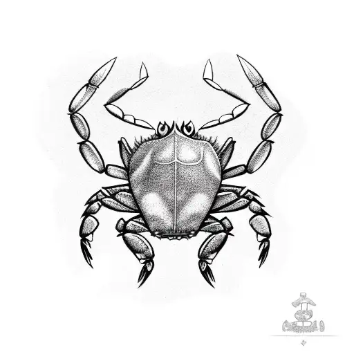 cancer crab tattoo design idea