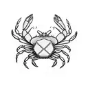 cancer crab tattoo design idea