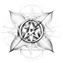 Pentagram with demons tattoo design idea