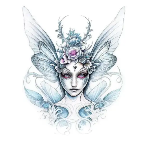 Faerie mythology tattoo design idea