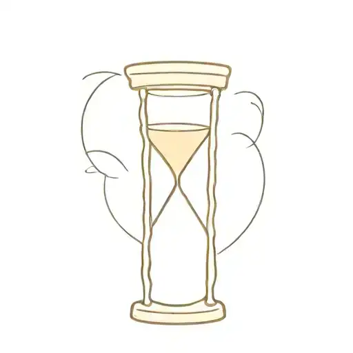 hour glass with sand clock tattoo design idea
