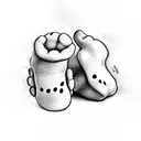 baby feet with the name Ember Maelynn tattoo design idea