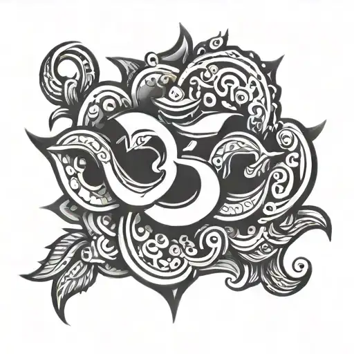 om tamil tattoo design idea