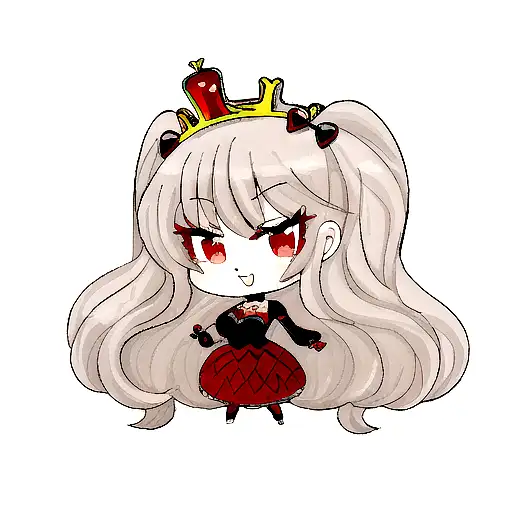 Queen of Hearts red and black geometric  tattoo design idea