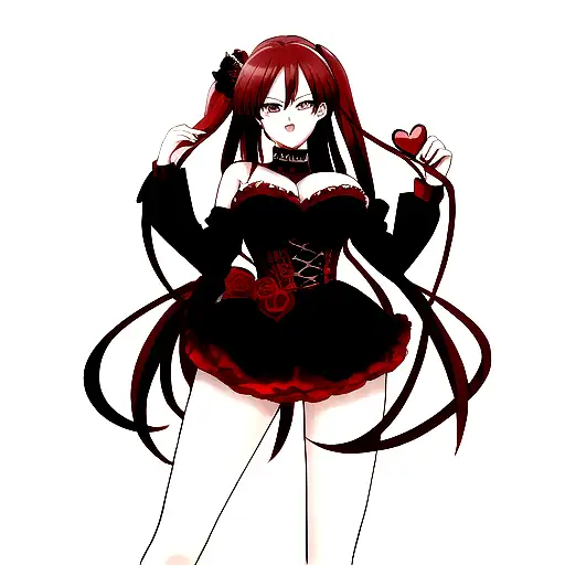 Queen of Hearts red and black tattoo design idea