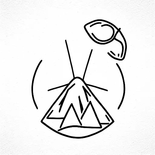 glacier pinguin sun tattoo design idea